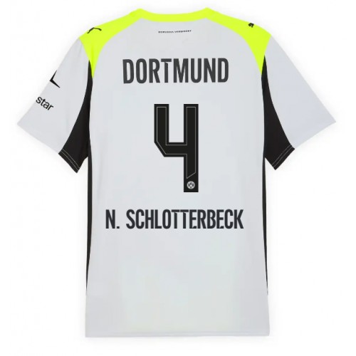 Fotbalové Dres Borussia Dortmund Nico Schlotterbeck #4 Venkovní 2025-26 Krátký Rukáv